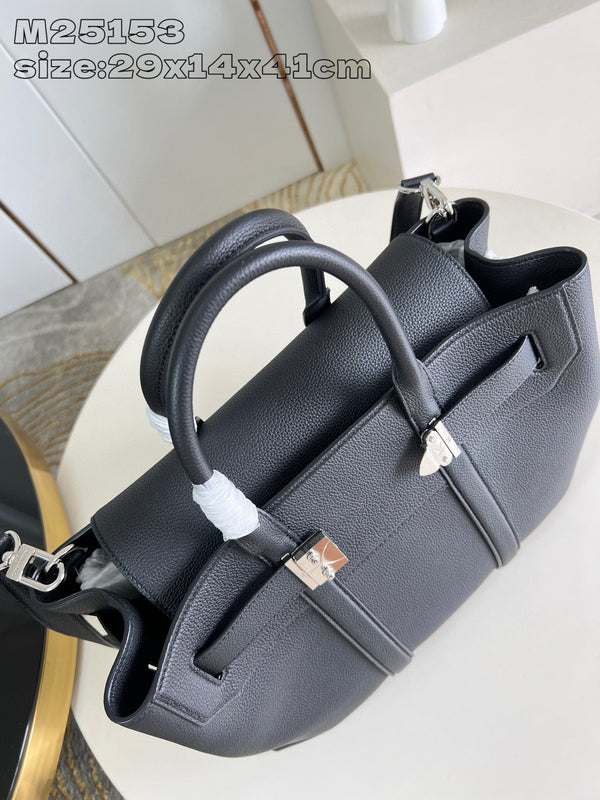 LV Georges Tote MM 41cm Black Cowhide