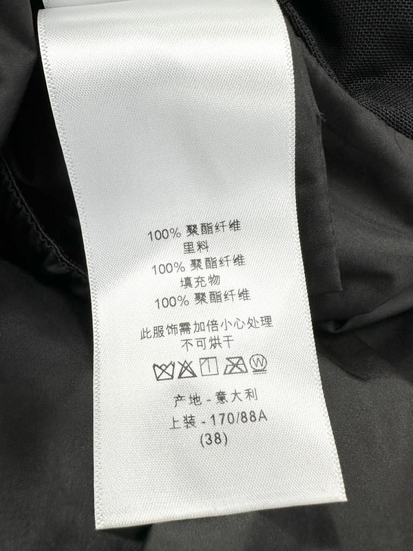 CD Alps Belted Puffer Vest Black White Polyester