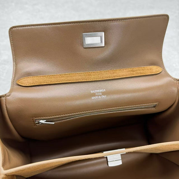 RODEO SMALL BAG 29 IN BROWN SUEDE SILVER HARDWARE