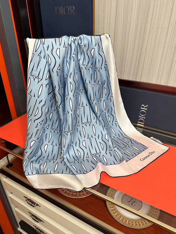 Dior Miss Dior Allover 90 Square Scarf