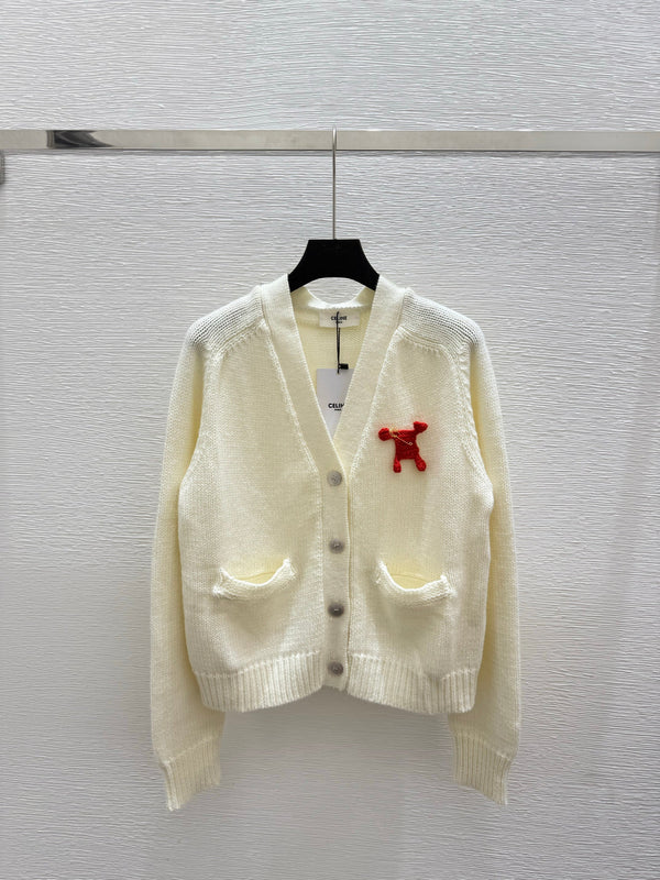 CE V-line Neck Wool Cardigan