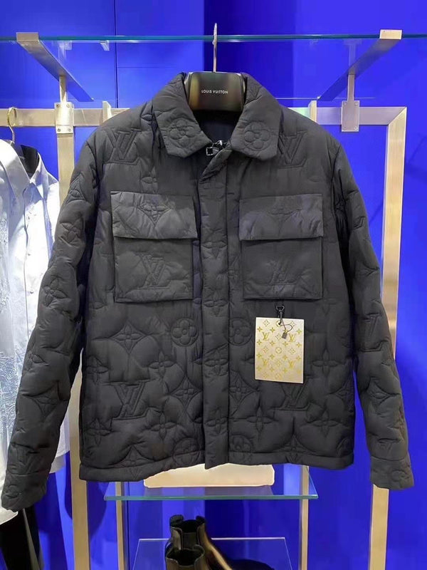 LV 25FW Monogram Padded Light Blouson Black Polyamide