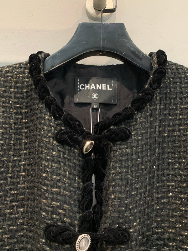 CC 25FW Woven Tweed Black Jacket