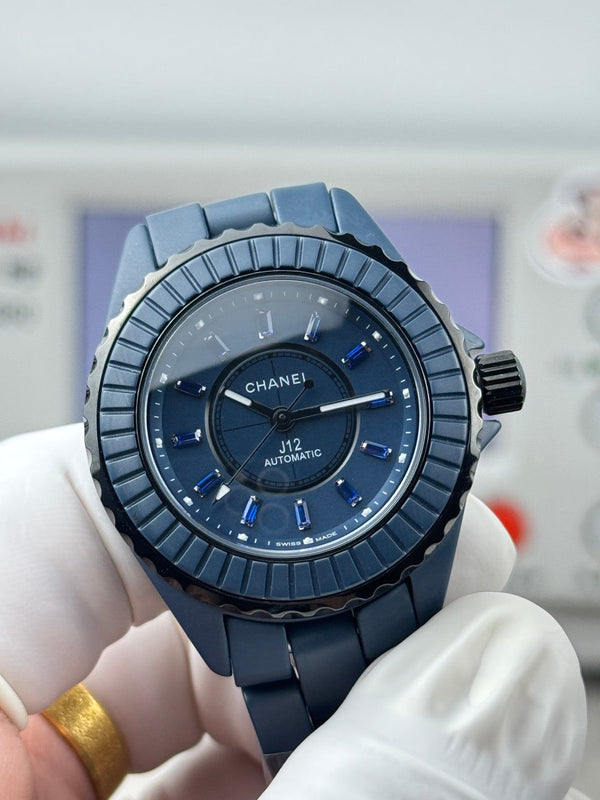 J12 33MM BLEU SAPPHIRE BEZEN BLUE CERAMIC STEEL