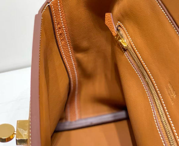 HM 24/24 Mini Bag Gold Evercolor Leather Gold Hardware