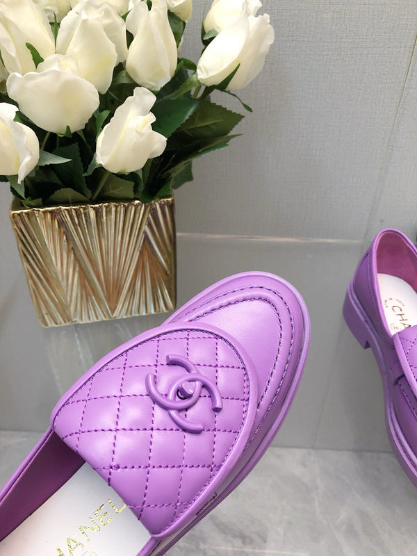 CC Moccasins 25mm In Purple Lambskin