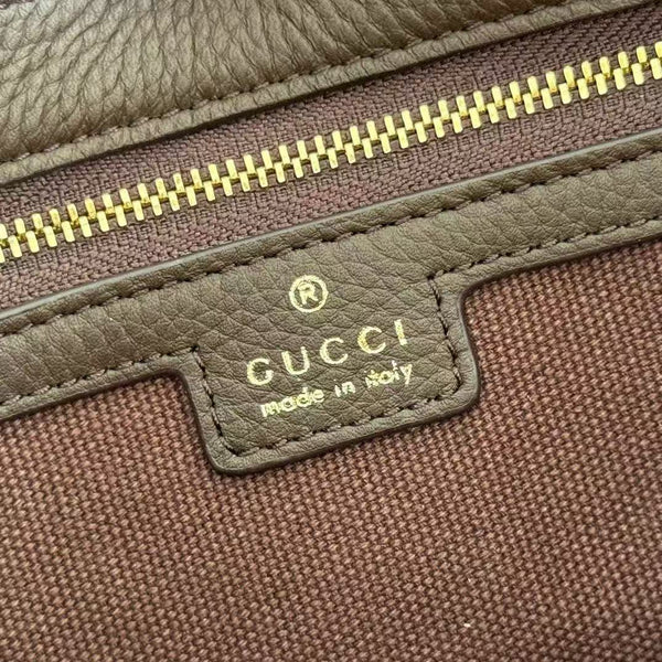 Gucci 25 Jackie Bag Dark Brown Grain Leather