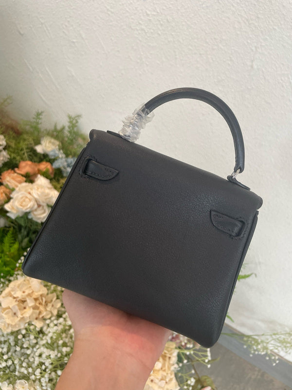 HM Kelly Dol Millennium Doll Black Togo Leather