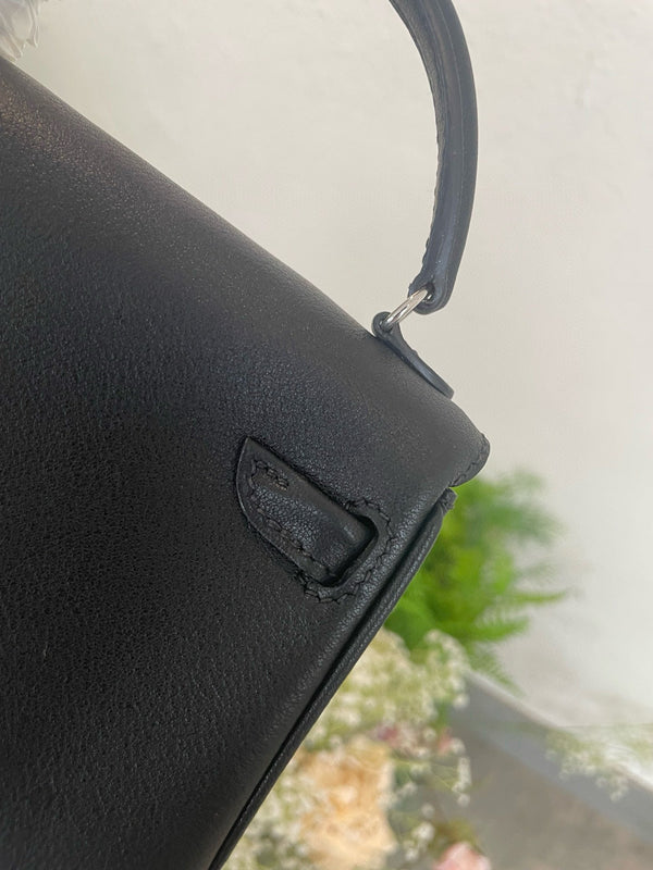 HM Kelly Dol Millennium Doll Black Togo Leather