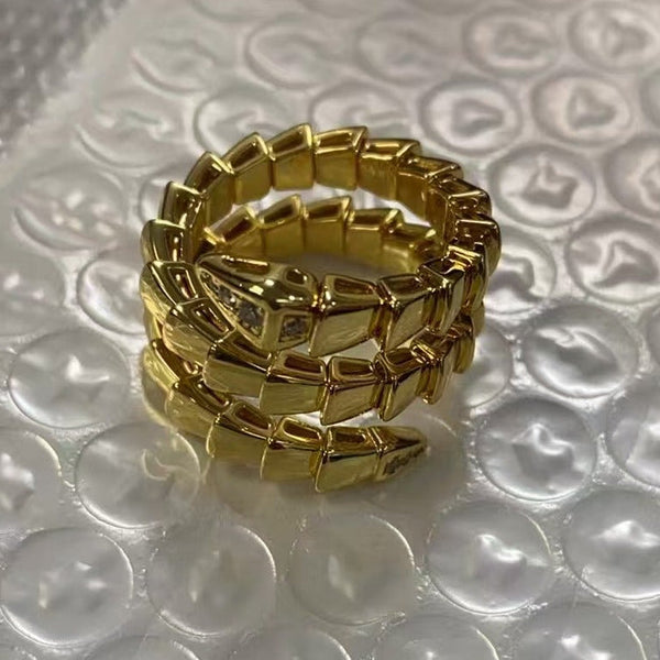 Serpenti Gold Ring Diamond