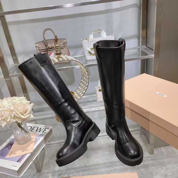Miumiu 2025 Boot Black Cowhide 177518