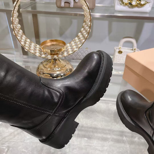 Miumiu 2025 Boot Black Cowhide 177518