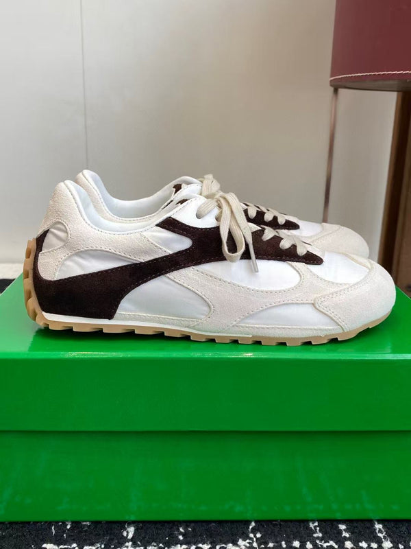 BV Orbit Flash Sneakers White Black Suede