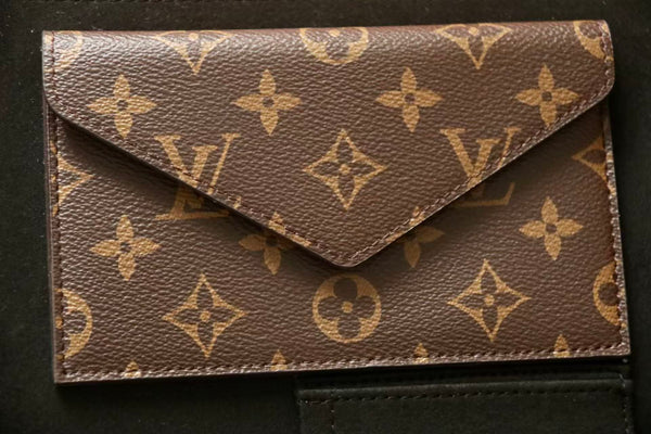 LV Mark Folder Monogram Reverse Coated Canvas Calfskin