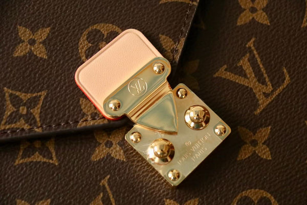 LV Mark Folder Monogram Dark Brown Coated Canvas Calfskin