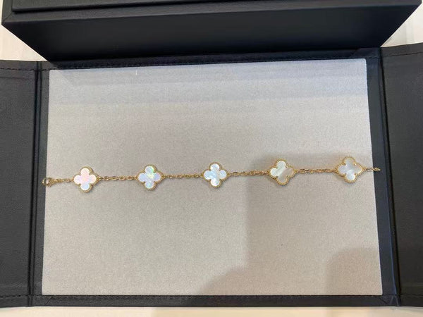 BRACCIALE IN ARGENTO BIANCO CLOVER 5
