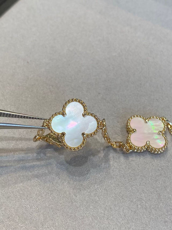 BRACCIALE IN ARGENTO BIANCO CLOVER 5