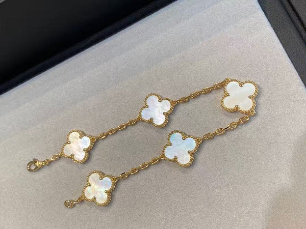 BRACCIALE IN ARGENTO BIANCO CLOVER 5