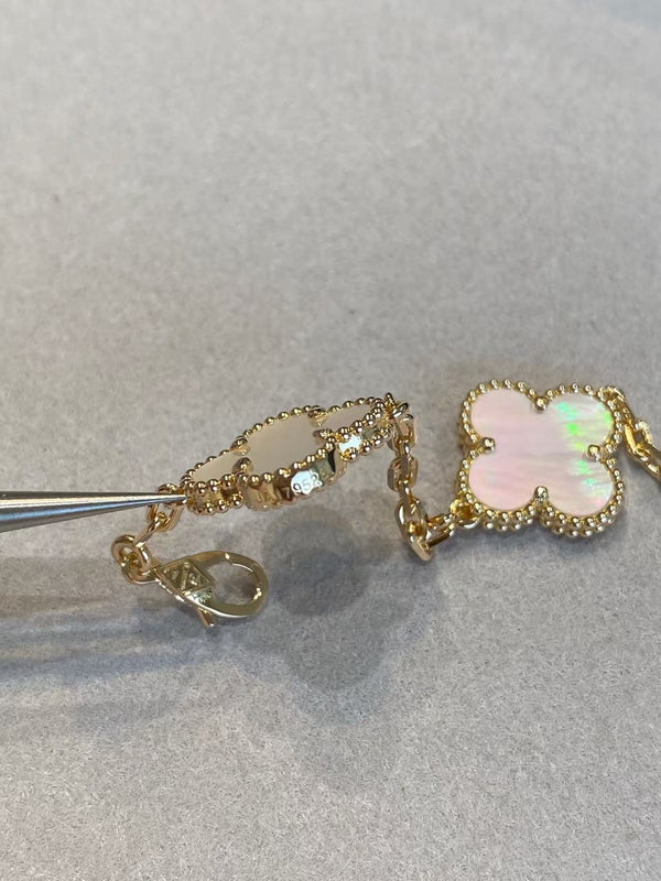 BRACCIALE IN ARGENTO BIANCO CLOVER 5