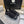 Baskets basses CC noires blanches maille épissure cuir de vachette