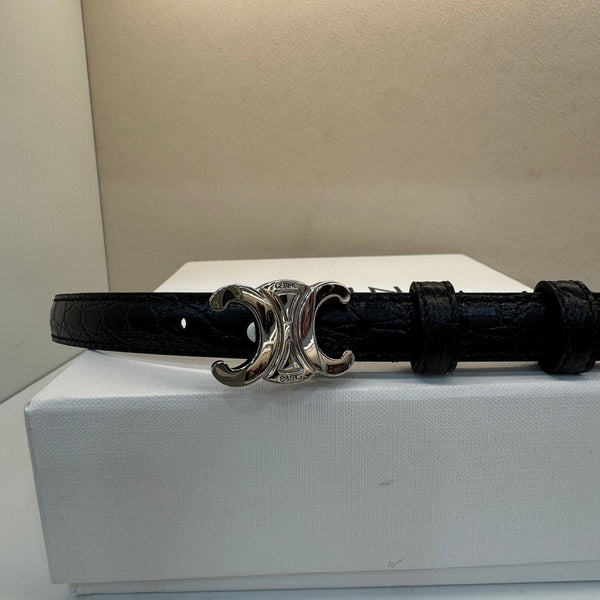 CEL Silver Buckle Belt 18mm Calfskin 176671