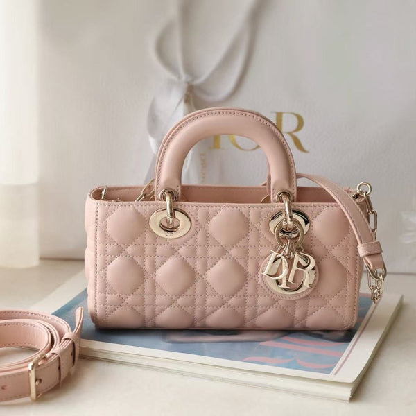 Sac Dior 2025 Lady D-Joy 22 cm Agneau Rose Poudré