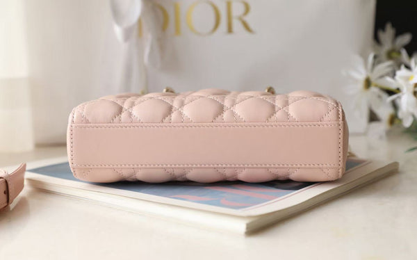 Sac Dior 2025 Lady D-Joy 22 cm Agneau Rose Poudré