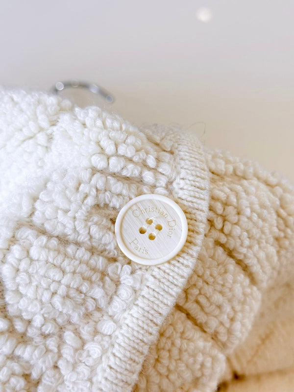 Dior 2025 Alps Cannage Jacket Cream Wool Cashmere