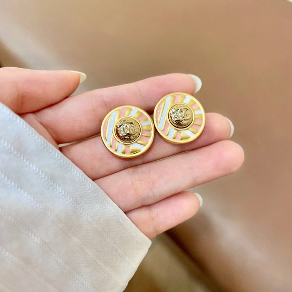 CC Sunburst Stud Earrings Multicolor 65968