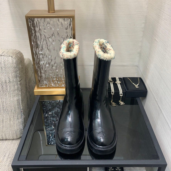 CC 2026 Icelandic Fur-Lined Tall Boots Genuine Leather 153217