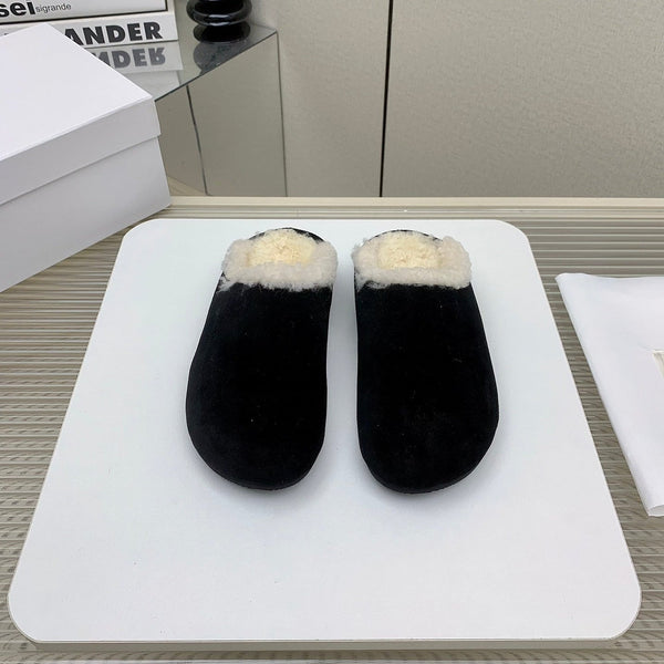 The Row 2026 Birkenstock Slippers Cow Suede Shearling 159435