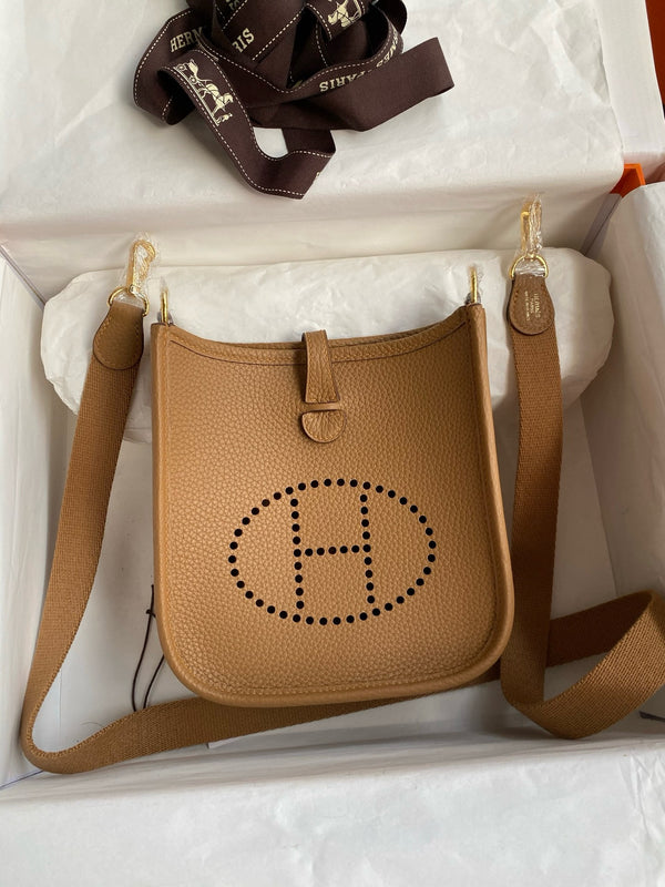 Mini Evelyne 18cm Rosa Togo Hardware Argento