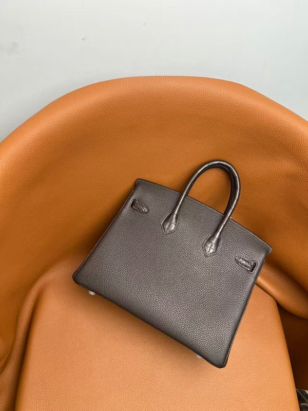 HM BIRKIN 25CM Dark Taupe CROCODILE AND TOGO LEATHER SILVER HARDWARE