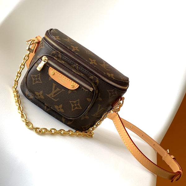 LV Mini Bumbag Front Pocket 17cm Monogram Empreinte Cowhide M82335