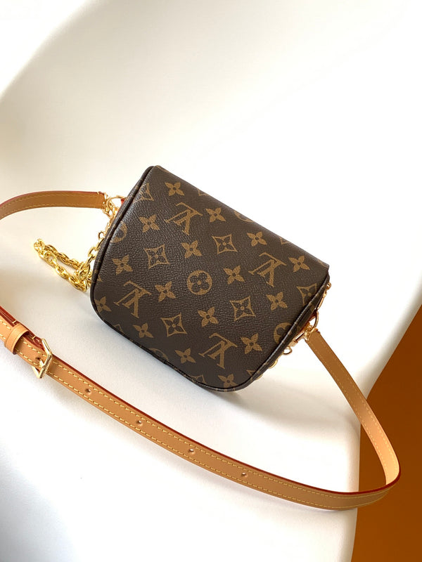 LV Mini Bumbag Front Pocket 17cm Monogram Empreinte Cowhide M82335