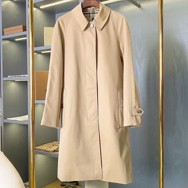 Burberry Gabardine Mid-Length Camden Heritage Car Beige Coat