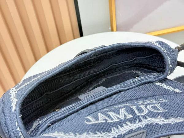 Bandoulière CD Saddle Bag avec sangle 24 cm coton bleu