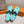 EZE 65 SANDALE CUIR DE VEAU BLEU MENTHE