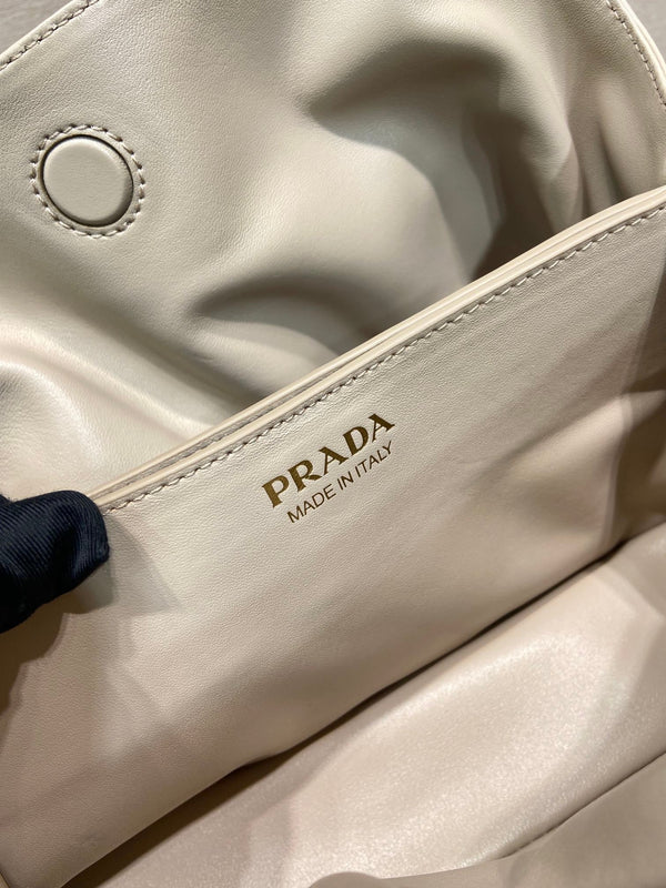 Prada Small Dada 25cm Beige Nappa Leather