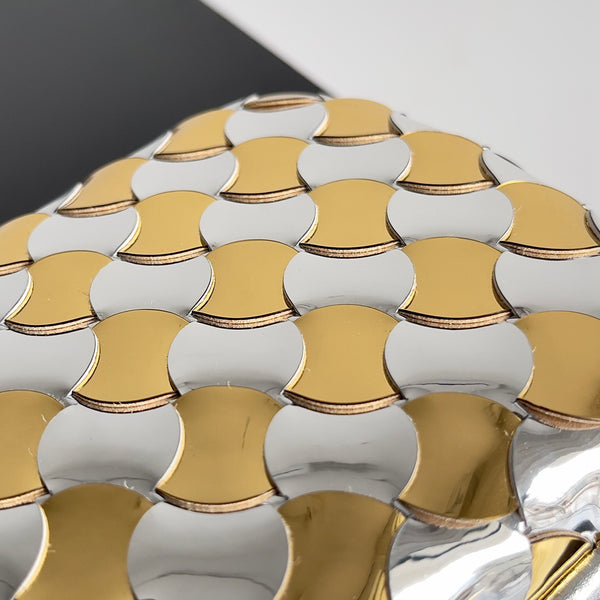 CLASSIC KNOT 20 GOLD SILVER METALLIC LEATHER