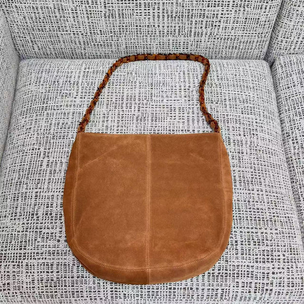 Chanel 2026 Shoulder Bag 33cm Brown Suede