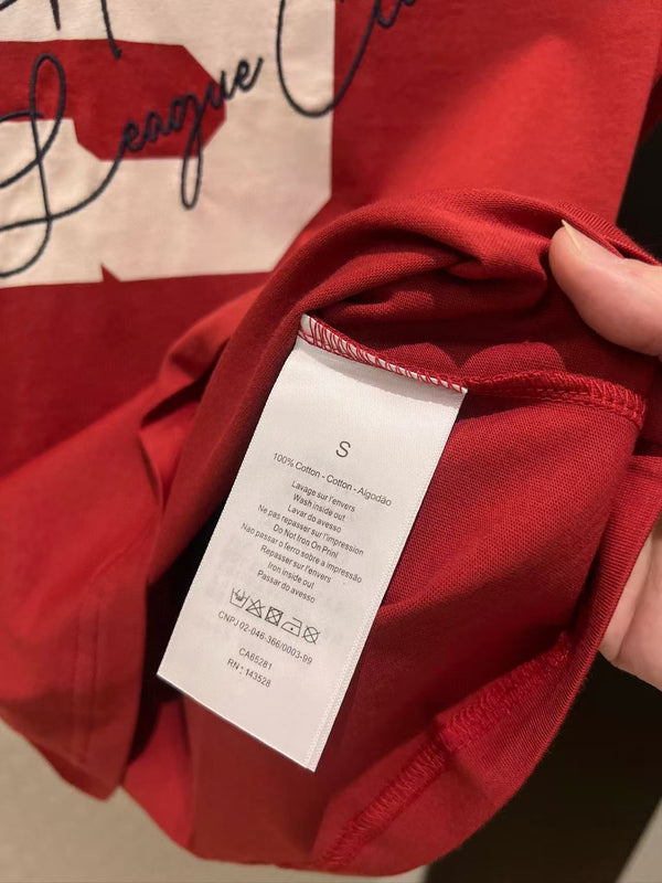 Chanel Short-sleeved T-shirt Red in Cotton