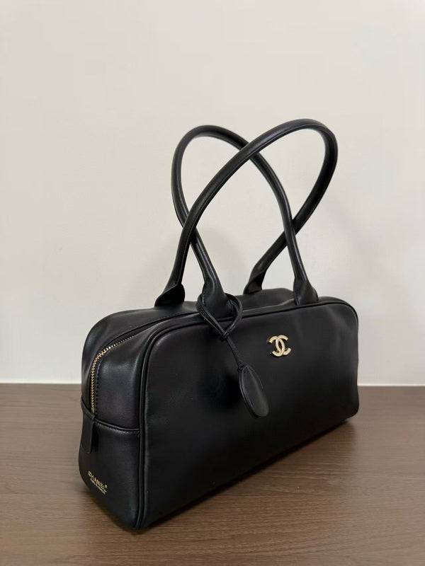 CC SS 2026 Large Bowling Bag Black Calfskin