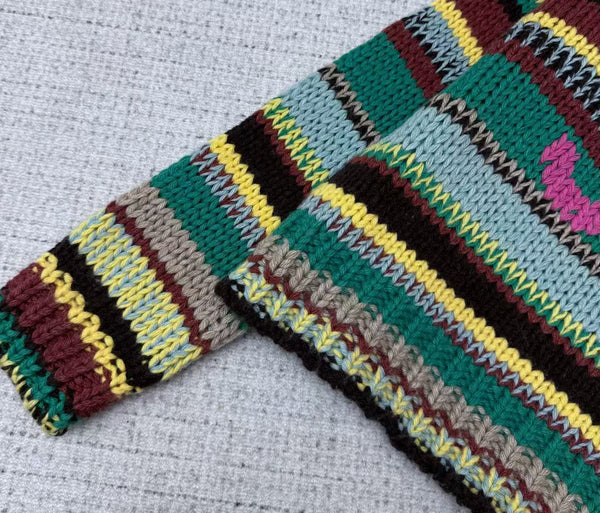 Céline Pull col rond Multicolore Alpaga Laine