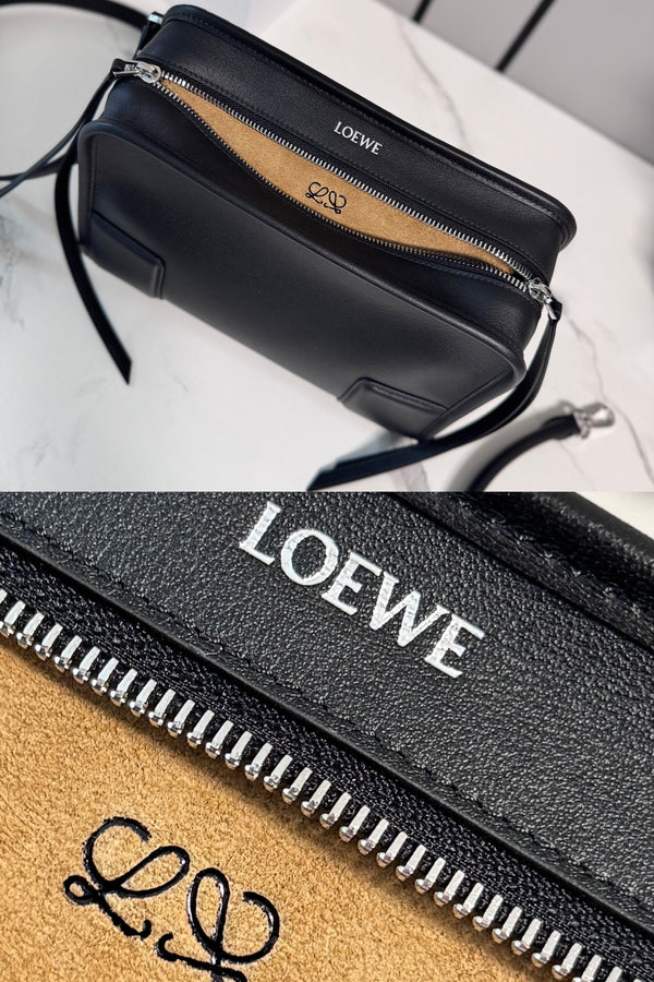 Sac LOEWE Amazona 180 24,5 cm Cuir de veau souple noir