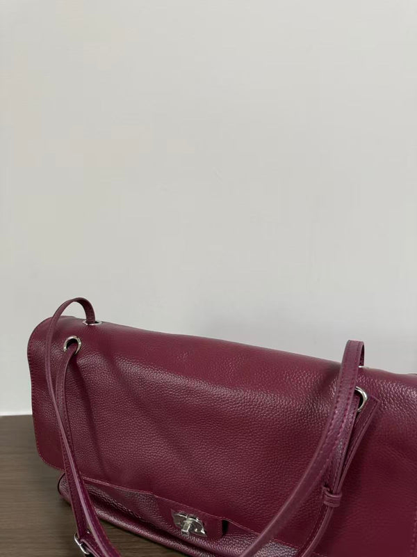 Chanel Classic Flap Bag 38.5cm Burgundy in Cowhide