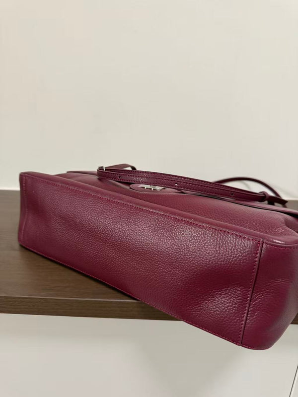 Chanel Classic Flap Bag 38.5cm Burgundy in Cowhide
