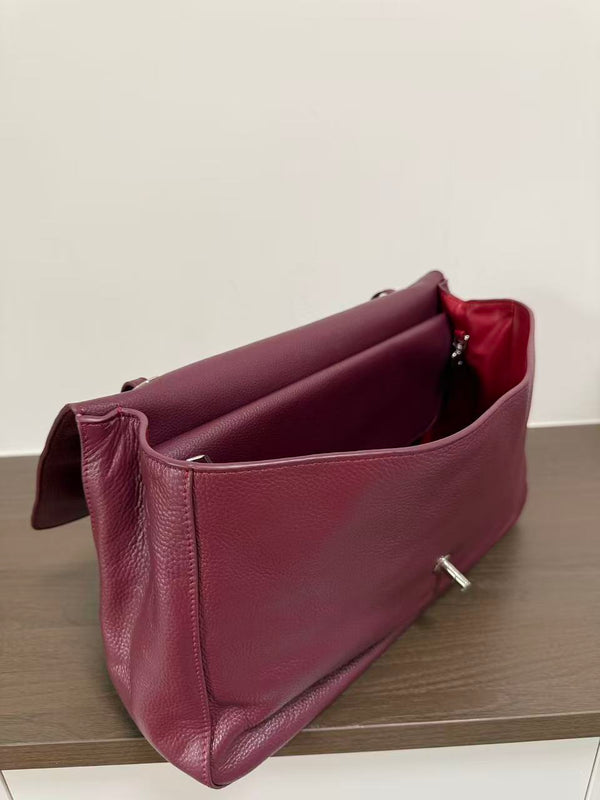Chanel Classic Flap Bag 38.5cm Burgundy in Cowhide