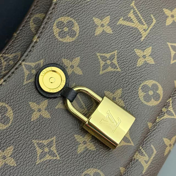 LV Saint Germain PM Bag 21cm Brown Black in Monogram Leather