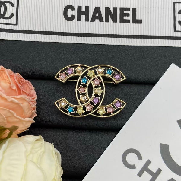 CC Star Strass Brooch